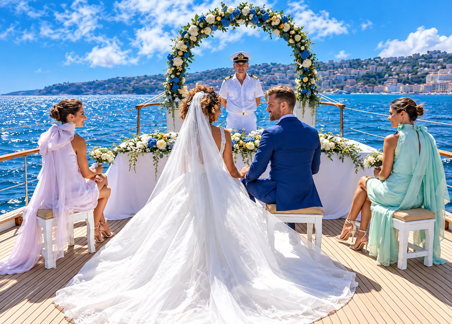 Cerimonia di matrimonio a bordo del Veliero Tortuga